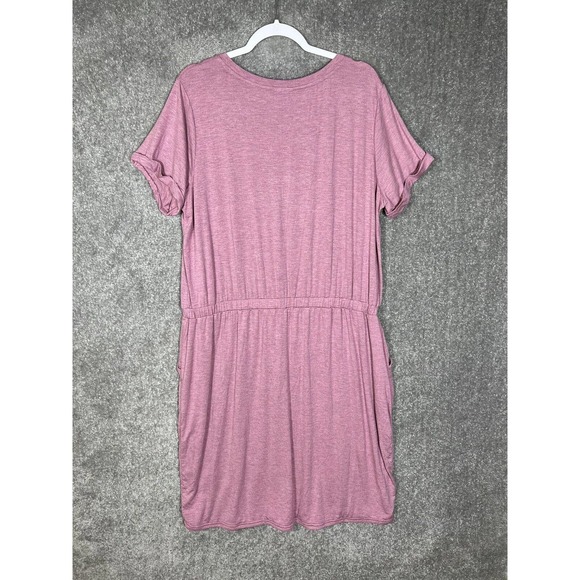 32 Degrees Cool Heather Rose Cocoa Shirt Dress Womens Size XXL Stretch Pockets - Picture 2 of 10